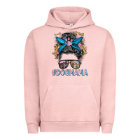 Pigment Salmon dog mama messy bun Urban Hoodie - BarkalooDesign