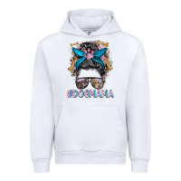 White dog mama messy bun Urban Hoodie - BarkalooDesign