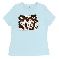 Baby Blue cowhide Ladies Tee - RanaPortraitStore
