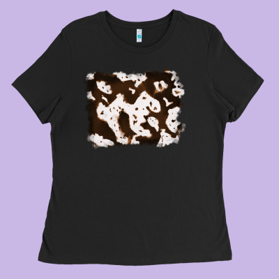 Cowhide Ladies Tee Designed By Ranaportraitstore