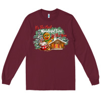 Burgundy its the wonderful time of the year Long Sleeve Tee - CowGirlArtShop