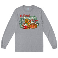 Heather Grey its the wonderful time of the year Long Sleeve Tee - CowGirlArtShop