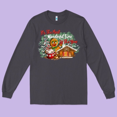 Its The Wonderful Time Of The Year Long Sleeve Tee Designed By Cowgirlartshop