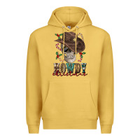 Antique Gold howdy christmas skull Premium Hoodie - FaDigitalArtStudio