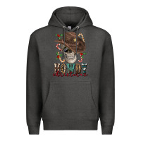 Charcoal Heather howdy christmas skull Premium Hoodie - FaDigitalArtStudio