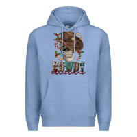 Colony Blue howdy christmas skull Premium Hoodie - FaDigitalArtStudio