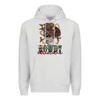Dove Grey howdy christmas skull Premium Hoodie - FaDigitalArtStudio