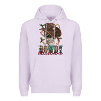 Lilac howdy christmas skull Premium Hoodie - FaDigitalArtStudio