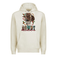 Oatmeal Heather howdy christmas skull Premium Hoodie - FaDigitalArtStudio