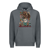 Rock howdy christmas skull Premium Hoodie - FaDigitalArtStudio