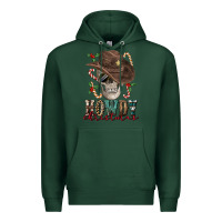 Sports Green howdy christmas skull Premium Hoodie - FaDigitalArtStudio