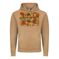 Vintage Camel Aztec Background Pattern Western Vintage Hoodie - texasbilliewilder