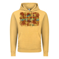 Vintage Mustard Aztec Background Pattern Western Vintage Hoodie - texasbilliewilder