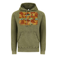 Vintage Olive Aztec Background Pattern Western Vintage Hoodie - texasbilliewilder