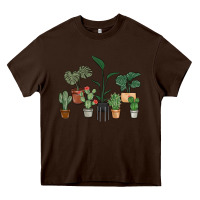 Chocolate Brown just one more plant Heavy Core Tee - MaliasSmallBusiness