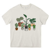 Cream just one more plant Heavy Core Tee - MaliasSmallBusiness
