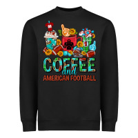 Black Coffee And American Football Coffee Cups Heavyweight Sweatshirt - FaDigitalArtStudio