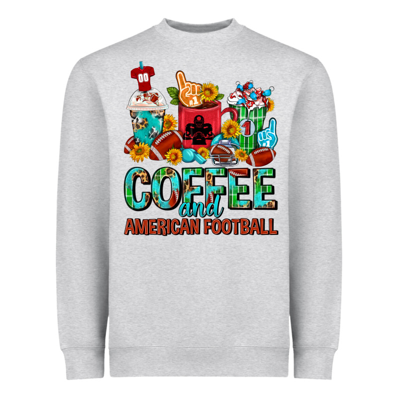 Coffee And American Football Coffee Cups Heavyweight Sweatshirt by FaDigitalArtStudio | Teevron