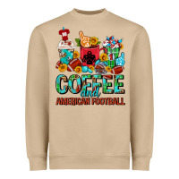 Mushroom Coffee And American Football Coffee Cups Heavyweight Sweatshirt - FaDigitalArtStudio
