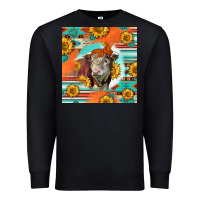 Black Hereford Bull Premium Sweatshirt - LillyAllenDesigns