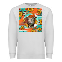 Dove Grey Hereford Bull Premium Sweatshirt - LillyAllenDesigns