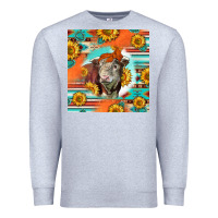 Heather Grey Hereford Bull Premium Sweatshirt - LillyAllenDesigns