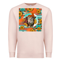 Pale Pink Hereford Bull Premium Sweatshirt - LillyAllenDesigns