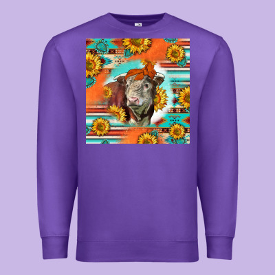 Hereford Bull Premium Sweatshirt Designed By Lillyallendesigns