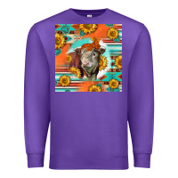 Purple Hereford Bull Premium Sweatshirt - LillyAllenDesigns
