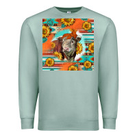 Seafoam Hereford Bull Premium Sweatshirt - LillyAllenDesigns