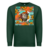 Sports Green Hereford Bull Premium Sweatshirt - LillyAllenDesigns