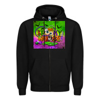 Black one spooky nurse tumbler Zipper Hoodie - BundleAndBundleShop