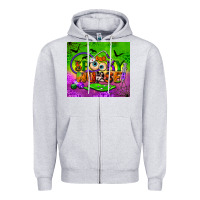 Heather Grey one spooky nurse tumbler Zipper Hoodie - BundleAndBundleShop