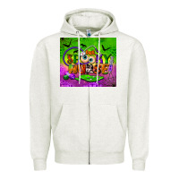 Oatmeal Heather one spooky nurse tumbler Zipper Hoodie - BundleAndBundleShop