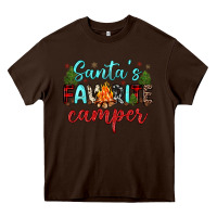 Chocolate Brown santa s favorite camper Heavy Core Tee - JahusDesignShop