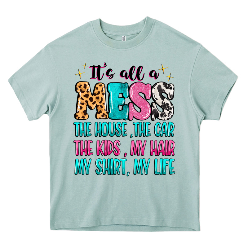 It's All A Mess The House The Car Heavy Core Tee by MaliasSmallBusiness | Teevron