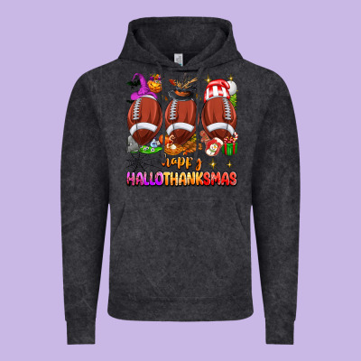Happy Hallothanksmas Football Vintage Hoodie Designed By Texasbilliewilder