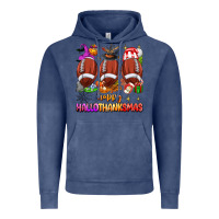 Vintage Denim happy hallothanksmas football Vintage Hoodie - texasbilliewilder