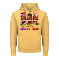 Vintage Mustard happy hallothanksmas football Vintage Hoodie - texasbilliewilder