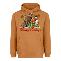 Meerkat happy holidays baby deer Heavyweight Hoodie - LillyAllenDesigns