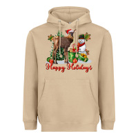 Mushroom happy holidays baby deer Heavyweight Hoodie - LillyAllenDesigns