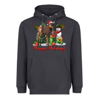 Smoke happy holidays baby deer Heavyweight Hoodie - LillyAllenDesigns