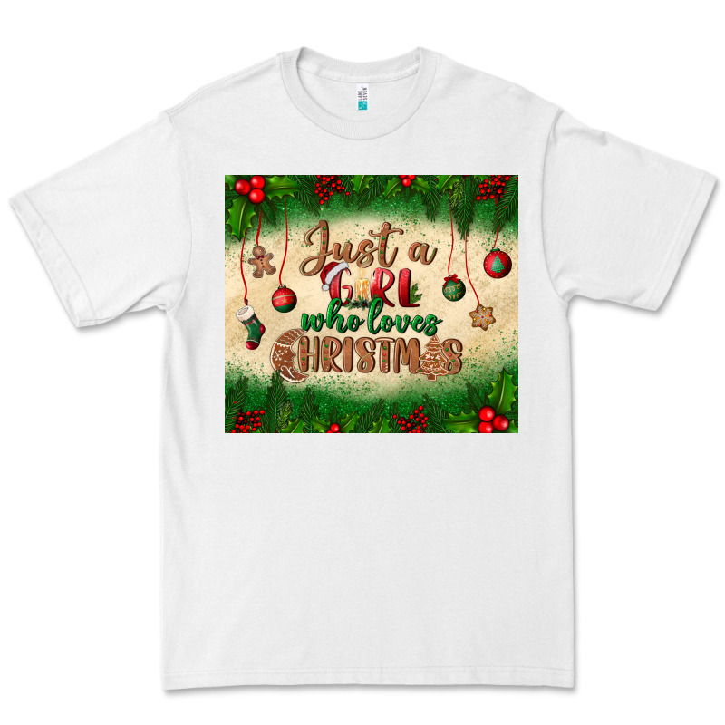 Just A Girl Who Loves Christmas Tumbler Premium Tee by BundleAndBundleShop | Teevron