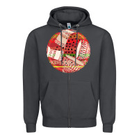Smoke african fabric pattern round earrings 2 Zipper Hoodie - BundleAndBundleShop