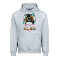 Heather Grey nail tech life messy bun Urban Hoodie - BarkalooDesign