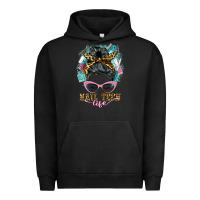 Pigment Black nail tech life messy bun Urban Hoodie - BarkalooDesign