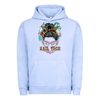 Pigment Grape Ice nail tech life messy bun Urban Hoodie - BarkalooDesign