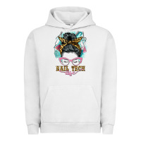 Pigment Lunar Rock nail tech life messy bun Urban Hoodie - BarkalooDesign