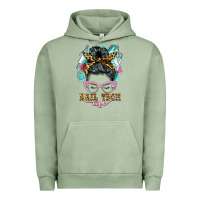 Pigment Oil Green nail tech life messy bun Urban Hoodie - BarkalooDesign