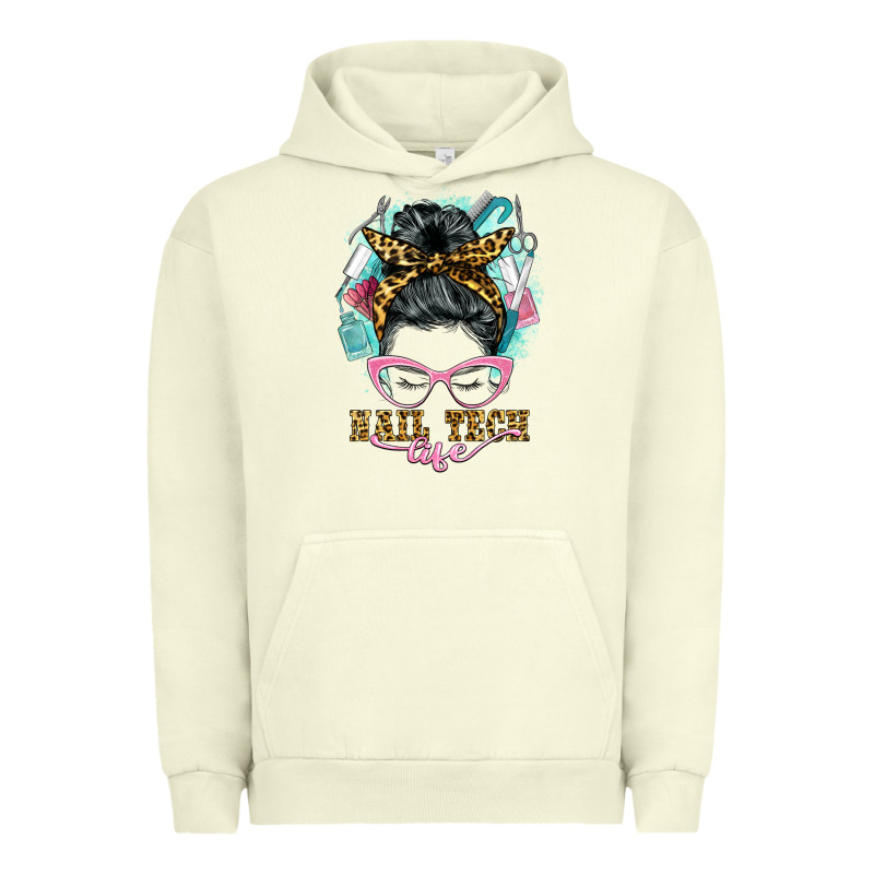 Nail Tech Life Messy Bun Urban Hoodie by BarkalooDesign | Teevron
